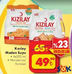 KIZILAY MADEN SUYU 6X200 ML fiyat ve kampanya bilgisi
